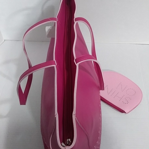 Bath & Body Works VIP Hot Pink Cutlet Tote Bag With Shine On Coin Pouch *NWT* - Picture 7 of 12